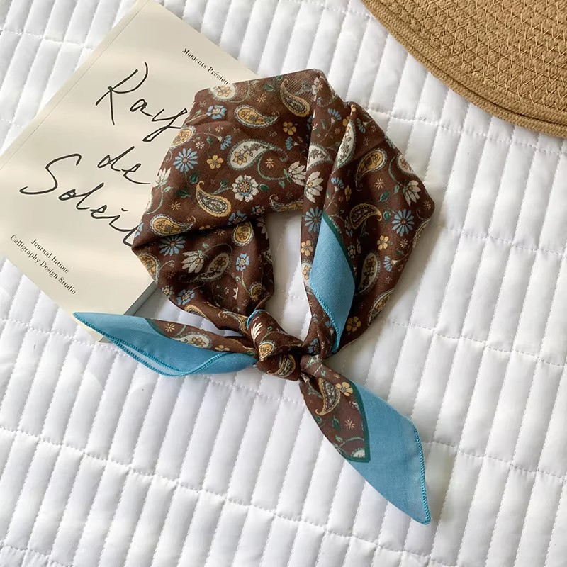 Bandana Cotton - 綿のような感触の女性用ヘッドスカーフ、正方形のスカーフ、ヘッドバンド、ショール、ラップ、バンダナ、レディースヒジャブ、女性用ヒジャブスカーフ