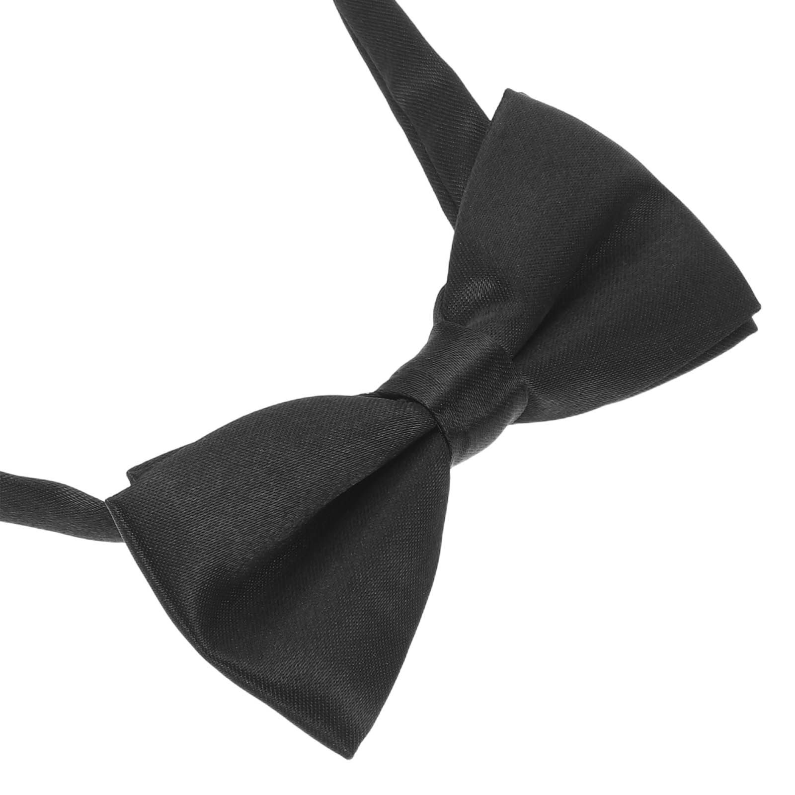 黒の調整可能な子供用蝶ネクタイ。無地で、結び目が付いているの - Bow Tie Pre Tied のレビューと価格