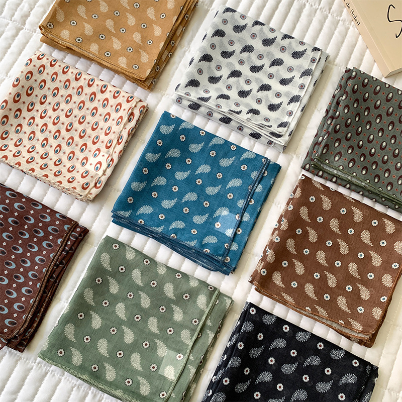 綿のような感触の女性用ヘッドスカーフ、正方形のスカーフ、ヘッ - Bandana Cotton のレビューと価格