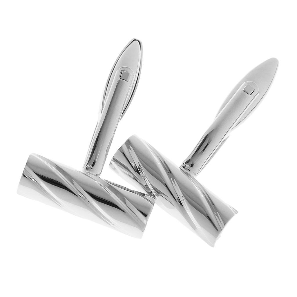 おしゃれな貝殻モチーフのカフスボタン。男性用、真鍮製。結婚式 - Tie Clip Silver のレビューと価格